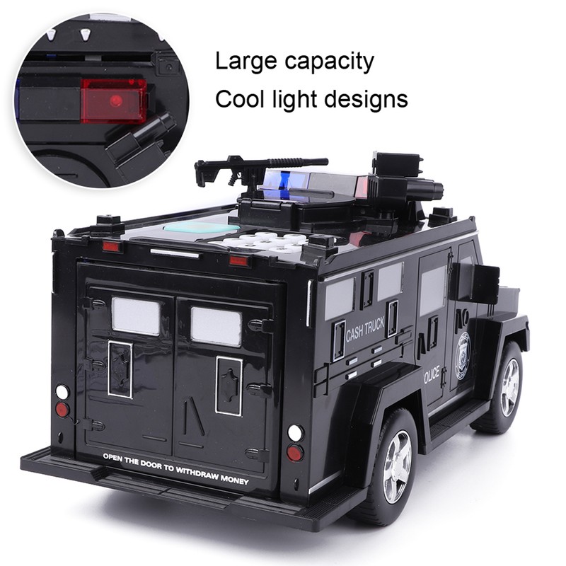 Cash Truck Money Box Fingerprint Password Electronic Automatic Coins Saving