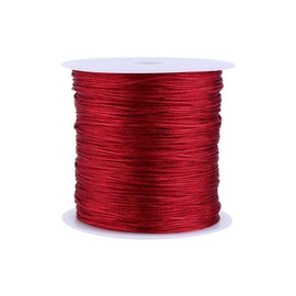 TOPINCN Cuerda de Tejer, 100 M X 0,8 Mm Nylon Cordón de Nudo Chino de Rata Macrame Hilo de Hilo Borgoña Artesanía DIY Cordón de Nudo Rojo Vino