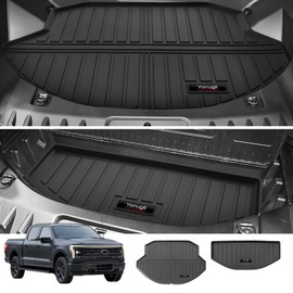 Front Trunk Mat for 2022-2025 Ford F150 Lightning Accessories Front Trunk Liner Upper and Lower Storage Liner Cargo Mat 2 Pcs All Weather TPE Protection (for 2022-2025 Ford F-150 Lightning 2 Pcs)