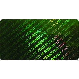 Holographic labels BY EtikettenWorld 20 mm x 40 mm WARRANTY VOID IF REMOVED, EW-H-2700-67 Tamper proof, Water proof, Security seal labels (300)