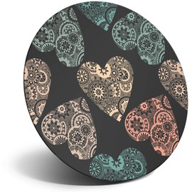 Destination Vinyl ltd Magnet for Refrigerator, Fridge - Cute Love Hearts Floral Pattern for Office, Cabinet and Whiteboard, Magnetic Stickers, 14239