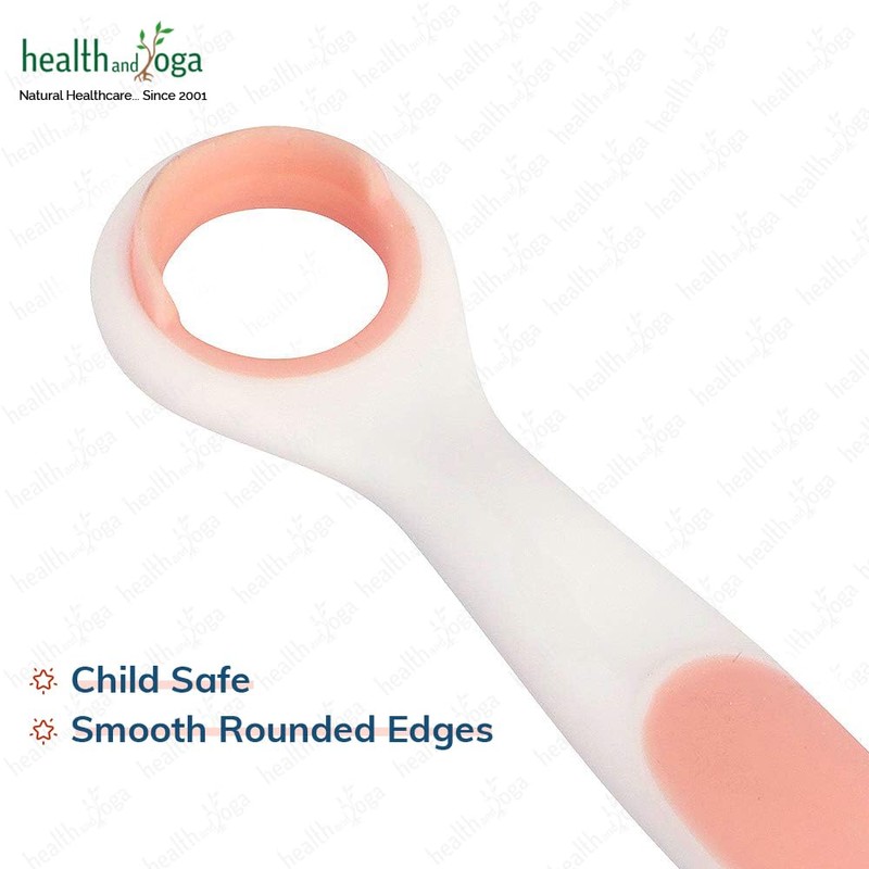 HealthAndYoga(TM) Soft Tongue Cleaner for Babies - Delicate Cleaning (Colors