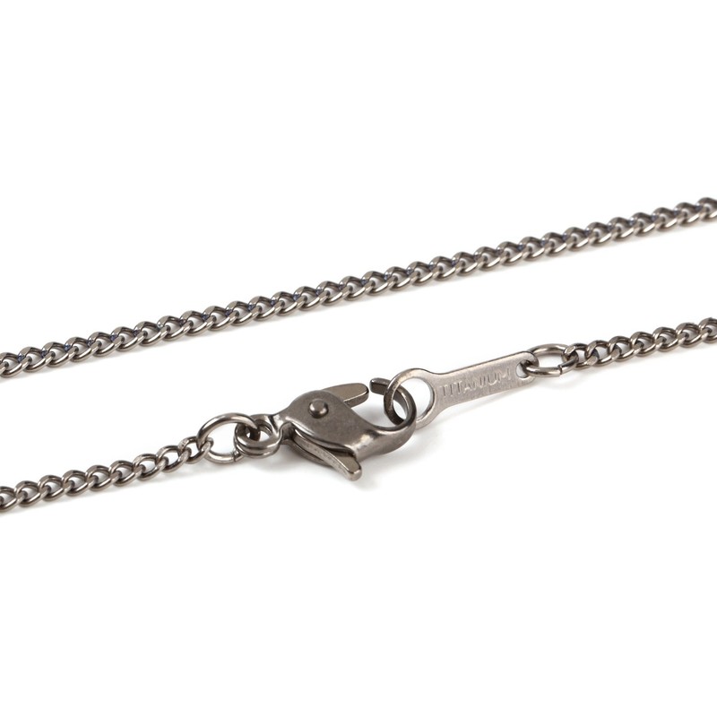 3B Pure Titanium 2 Sided Curb Chain Necklace, 0.06 inch