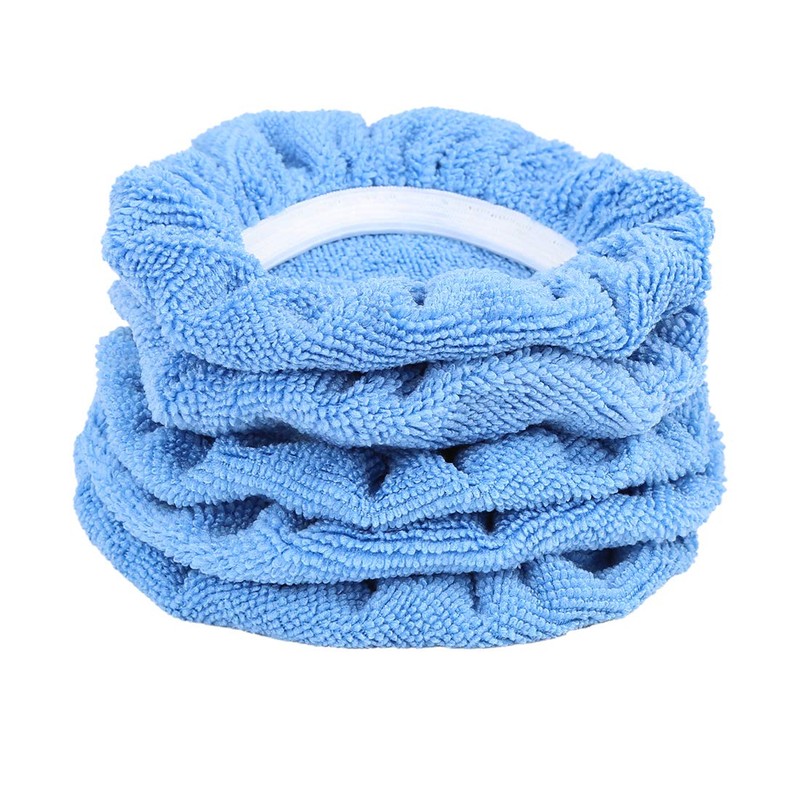 X AUTOHAUX 5pcs Car Polisher Pad Bonnet 5-6 Inch Microfiber