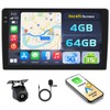 [4+64G] Hikity Android 15 Carplay Stereo Double Din, 9'' in-Cell