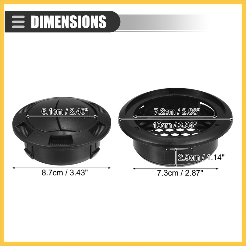 REPAIROCK Universal Dashboard Air Conditioning Outlet Vent Round Air Vent