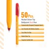 Cello Tri-Mate Orange Ballpoint Pens Medium Point Biro (Red, Pack