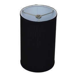 FenchelShades.com 6" Top Diameter x 6" Bottom Diameter 10" Height Fabric Drum Lampshade Spider Attachment (Linen Black)