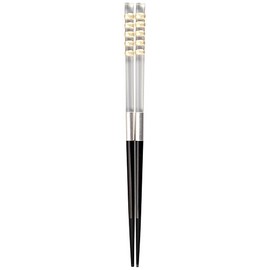 Fukui Craft Chopsticks, Made in Japan, 9.1 inches (23.0 cm), Joint Chopsticks, Cloisonne Ring, Silver ZA-024990