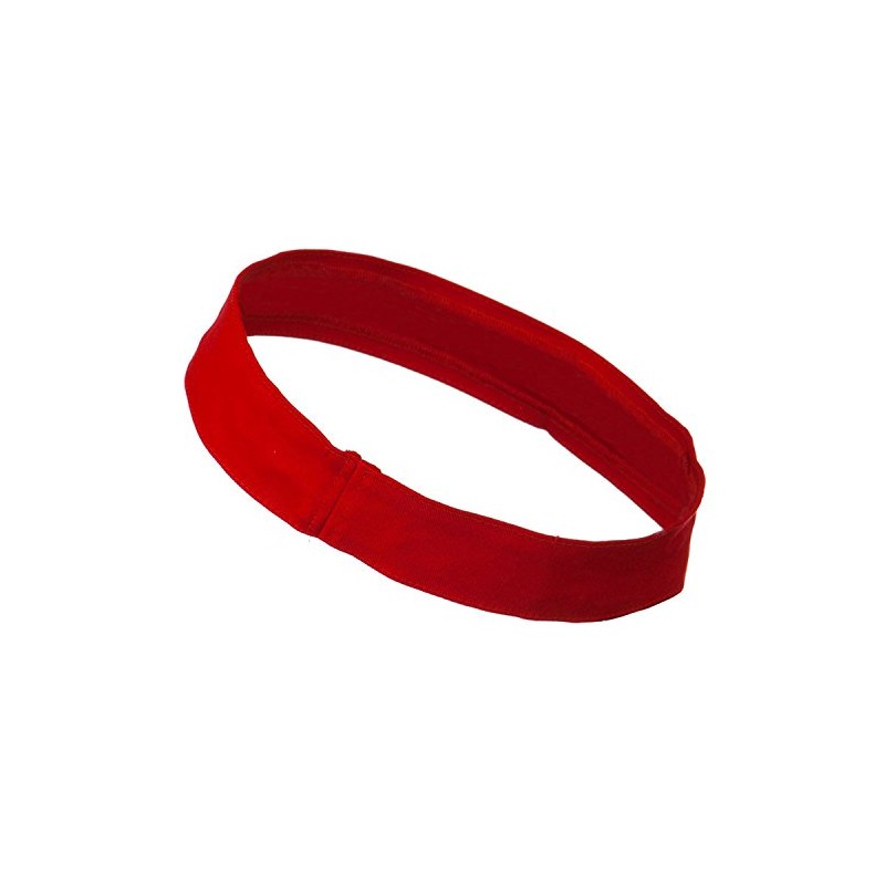 Cotton Twill Stretchable Hat Band - Red OSFM