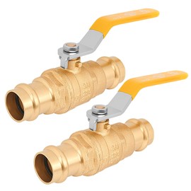 Ultra-Durable Upgraded 3/4" Pro Press Ball Valve – Lead-Free Pro Press Brass Shut-Off Valve for Copper Tubing, Heavy-Duty, Extended Stem with Dual EPDM O-Rings, ProPress Fittings 3/4‘’ - 2PCS