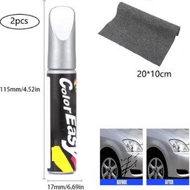 Auto Lackstift,Auto Reparatur Lack Auto Pinsel,Auto Kratzer Reparatur Stift,Lackstift Auto Lack Reparatur,Auto Lackstift Lackreparaturstift,Autokratzer Reparaturmittel Autolack für Auto,Silber,2pcs