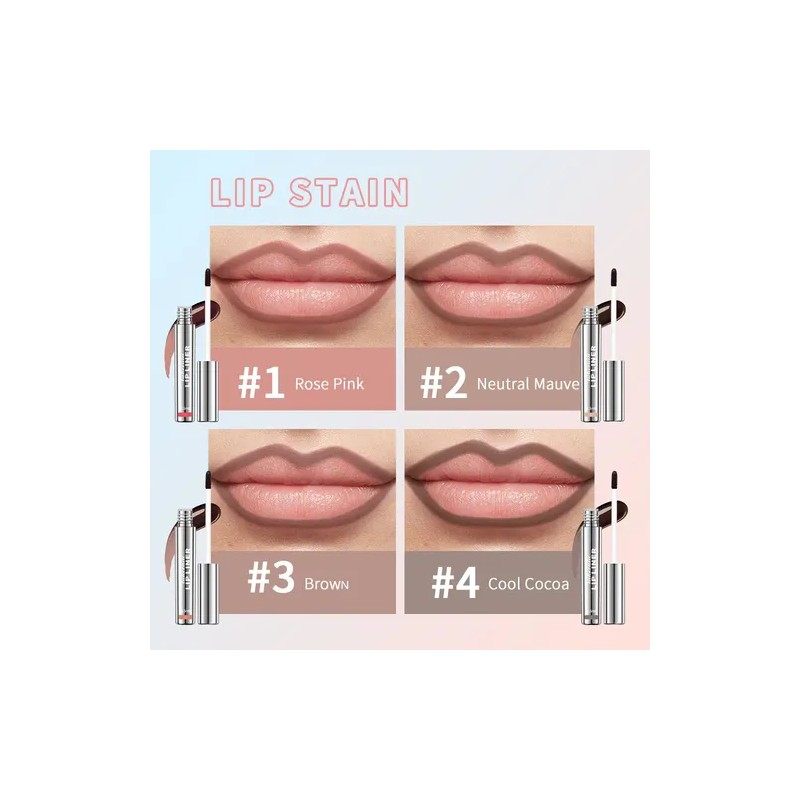 Delineador De Labios Tattoo Peel-off Brillo Labial Mate 4pcs