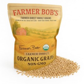 Farmer Bob's Organic Steel Cut Oat Groats - USDA Organic, Non-GMO, Gluten Free - Whole Grain, US Grown, Hearty and Wholesome - Farmer Direct Quality 5lb Resealable Bag