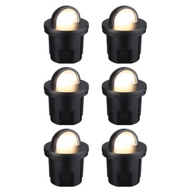 LEONLITE Low Voltage In-ground Well Lights, Aluminum Landscape Lighting, LED Well Lights Inground for Garden, CRI90, IP67 Waterproof, 12-24V AC/DC, 3000K Warm White, Pack of 6