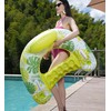 Pool Floats Adult Inflatable Float with Adjustable Canopy Cup Holders