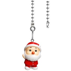 OMYZERO 12 inch Ceiling Fan Pull Chain Father Christmas Charm Pendant Ceiling Fan Danglers Fan Pulls Chain Extender with Ball Chain Connector for Ceiling Fan Light Decoration(S)