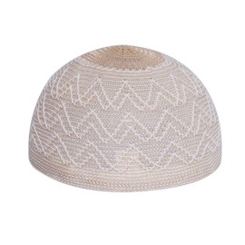 EINCORN Men's Namaz Prayer Hat, Traditional Kufi, Beige