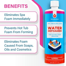 Spa Defoamer for Hot Tub & Hot Tub Foam Eliminator, Spa Anti Foam for Hot Tub Owners to Keep Spa Foam Down & get Foam Out, HotTub Foam Reducer & Spa Bubble Remover (1- Pint)
