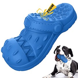 Dog Toys for Large Dogs Aggressive Chewers-Indestructible Dog Toys for Small Medium Large Dogs-Squeaky Dog Chew Toys-Tough Rubber Dog Toys for Teeth Cleaning with Milk Flavor