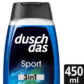 Duschdas 3-in-1 Shower Gel & Shampoo Sport XXL Shower Bath with Fresh Energy Fragrance Formula Provides a Refreshing Start to the Day 450 ml