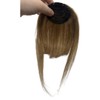 Real Human Hair Air Bangs with Clips in Replacement Hair