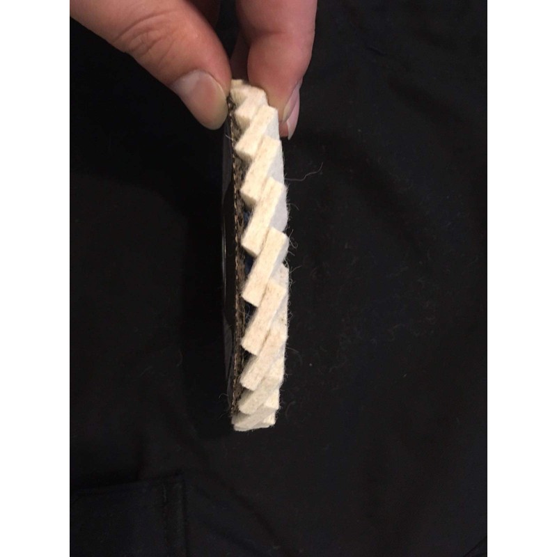 Shine - Polishing Wheel 4.52756" For Angle Grinders, Felt, Serrated