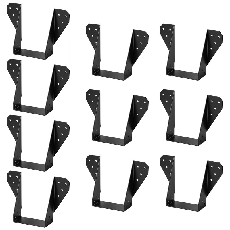 GBGS 10 Pcs Black 4 x 6 Face-Mount Joist Hanger,Inner