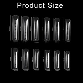 Sdhgerh 120 Stück Full Cover Nail Tips Clear Nageltips für Gelnägel Flache Forms Nagel Dual Tips Set Nägel Nagelverlängerung Tipps Nail Extension Nagelkunst Design DIY