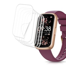 Tznzxm [6 Pack screen protector Compatible with RUXINGX 1.47" Smart watch CS5 PRO, Case Friendly HD Clear [Anti-Scratch] [Bubble Free] PET Film for RUXINGX CS5 PRO Fitness Tracker Watches