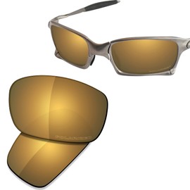 SAUCER Premium Replacement Lenses & Screwdriver for Oakley X Squared OO6011 Sunglasses High Defense - Bronze Gold Polarized
