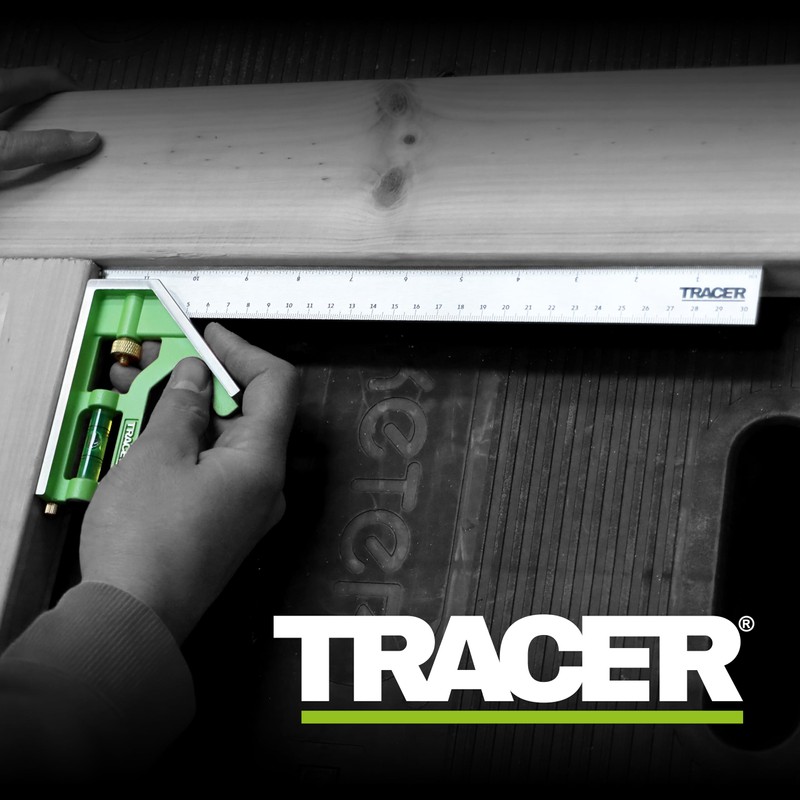 TRACER Combination Square 300mm (12 Inch). 45/90 degree Measuring Tool