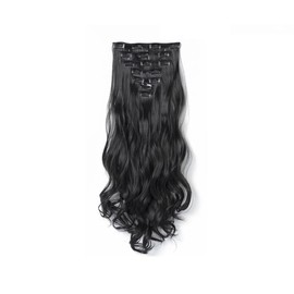 TTPSRY Extensions Clip in Extensions für Damen Ponytail Extension 56cm Lang Gewickelt Haarteil Ponytail Natürliches Kunsthaar Clip in Haarverlängerunge(Hellbraun&Ash Blond)