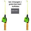 Jenzi Ice Fishing Rod Set of 2 + Free Petri