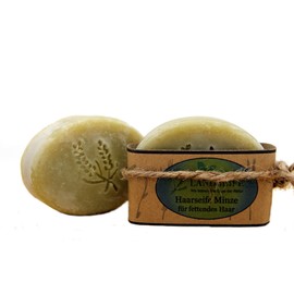 Landseife Organic Hair Soap Mint - For Greasy Hair - Handmade Organic Natural Soap