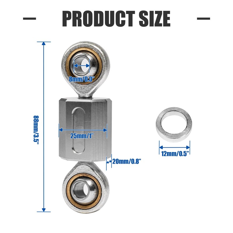 KAMIYONG 2pcs Sway Bar End Links Heim Joint Set 8cm
