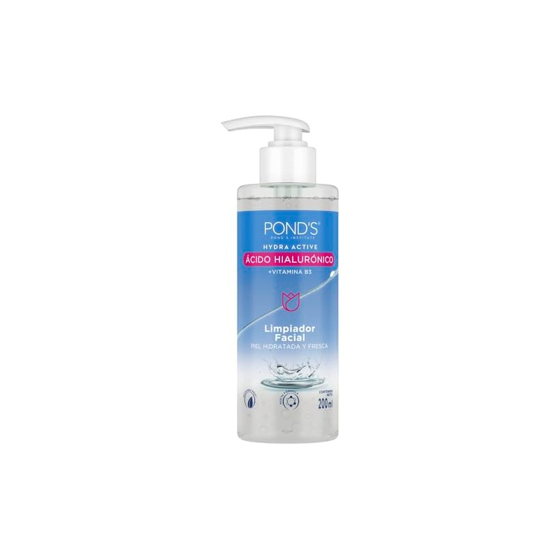 PONDS Limpiador Facial Hydra Active con cido Hialurnico 200 mL