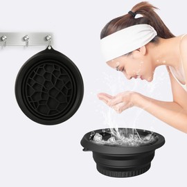 Silincone - Lavabo facial plegable, tazón de baño de hielo facial, tazón de cara de inmersión, molde de inmersión de hielo plegable, tina de enfriamiento, kit de spa con Icetray integrado para el