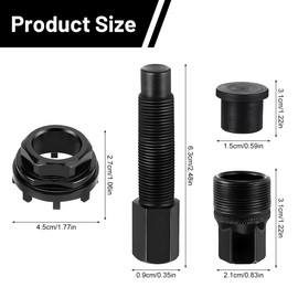 Puasok Bicycle Crank Puller, 42 mm Bicycle Bottom Bracket Tool, Crank Puller with 8-Level Inner Bearing Shells for Many Bicycle Types