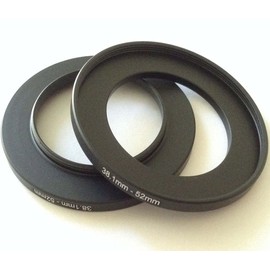2pcs 38.1mm To 52mm Step Up Rings Video Digital Camera Lens Connector Switch Size 38.1-52mm Filter Aperture Connect-ing Adapter Photo Picture Adjust 38.1-52 Photography Parts Screws Accessories