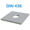 M10 Square Plate Washers, Rectangular Washer with Round Hole, Zinc