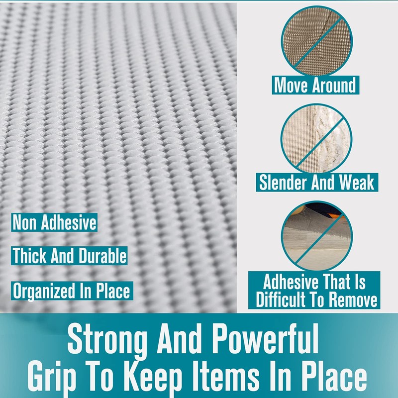 Shelf Liner, Non-Adhesive Roll Drawer Liners 12 Inches x 20
