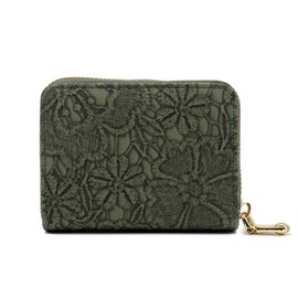 LEEXTON Women's Small Purse with RFID Protection, Mini Short Purse Women Leather with Zip Wallet, Exquisite Coin Compartment Wallet, Green, Classic