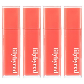 Lilybyred Cheeky Liar Coating Lip Tint, 04 Pretending to be a Shy Peach, 4 pieces / 릴리바이레드 앙큼 라이어 코팅 립틴트, 04수줍은복숭아인척, 4개
