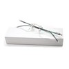 Thin Rectangle Rimless Readers with Anti-Reflective AR Coating (+1.75, Silver)