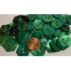Unbranded 6 PCS ONLY! Dyed Green Hexagon Abalone Shell Sew-thru