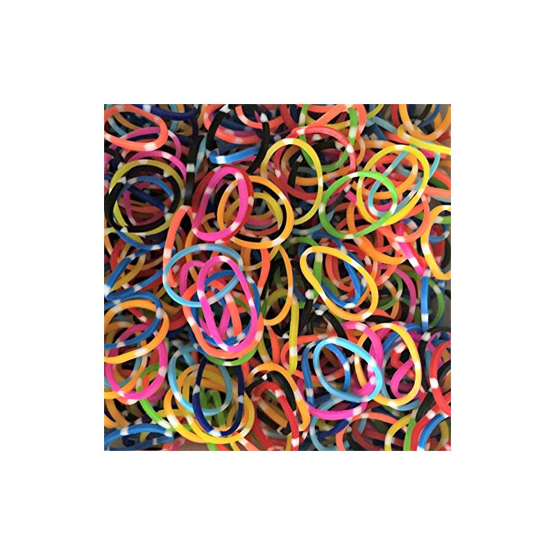 Hippie Mix Polka Dot Multi-Colored Rubber Bands Refill - 600