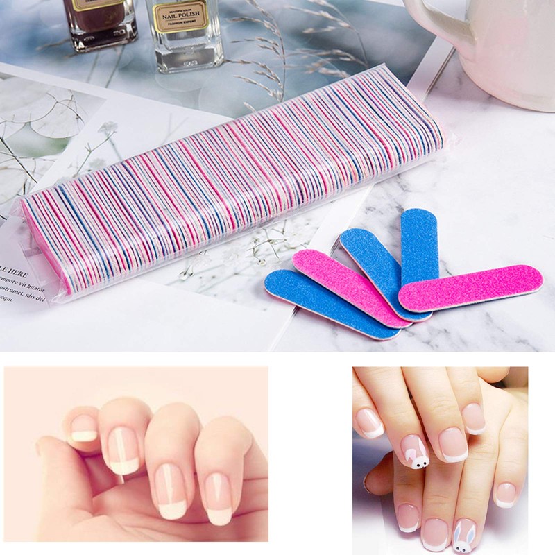 Transun Moo Mini Nail Files Bulk, 100 Pack 2 Inches