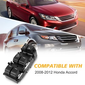 BASIKER - Interruptor de ventana principal del lado del conductor para Honda Accord 2008-2012 reemplaza el número de pieza: 35750-TA0-A02 35750-TB0-H01
