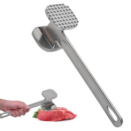 Meat Hammer,Aluminum Alloy Meat Tenderiser Mallet,Double Sided Teeth Steak Hammer,19cm Chicken Hammer,Versatile Meat Mallet Tenderizer,Reusable Meat Tenderizer Hammer,for Kitchen & BBQ